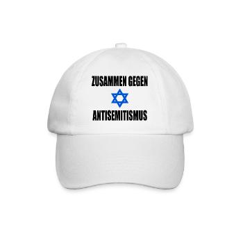 zusammen gegen antisemitismus - Baseballkappe - Weiß/Weiß - Vorne