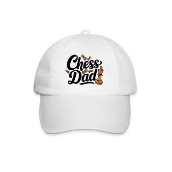Chess Dad Schach Spruch Zitat - Baseballkappe - Weiß/Weiß - Vorne