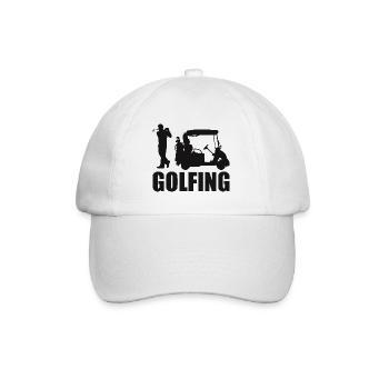 Golfing Golf Spruch Golfspieler - Baseballkappe - Weiß/Weiß - Vorne
