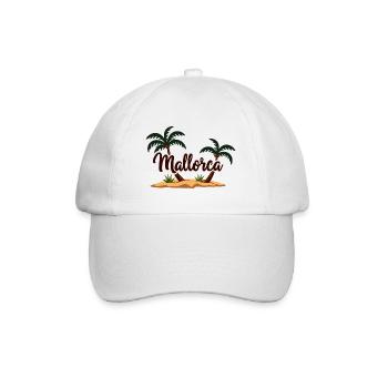Mallorca Island Feeling – Holidays Palm Trees Beach - Baseball Cap - white/white - Front