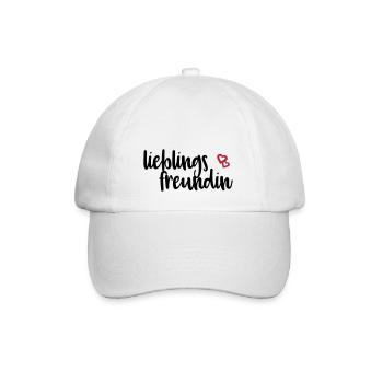 Lieblingsfreundin - Baseballkappe - Weiß/Weiß - Vorne