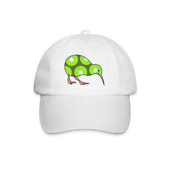 Kiwi (b) - Baseballkappe - Weiß/Weiß - Vorne