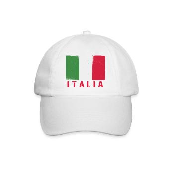 Italia Italy Flag Grunge - Baseball Cap - white/white - Front