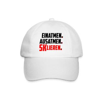 Eskalieren SKlieren sklieren | Farbe änderbar - Baseballkappe - Weiß/Weiß - Vorne