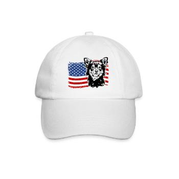 Chihuahua America Flag Dogs Wilsigns - Casquette classique - blanc/blanc - Devant