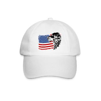 Gordon Setter Amérique Flag Dogs Wilsigns - Casquette classique - blanc/blanc - Devant