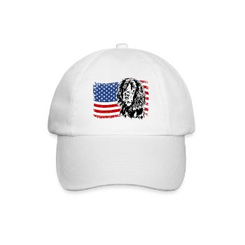 Gordon Setter Amérique Flag Dogs Wilsigns - Casquette classique - blanc/blanc - Devant