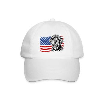 Korthals Griffon Amérique Flag Chien Chiens Wilsigns - Casquette classique - blanc/blanc - Devant