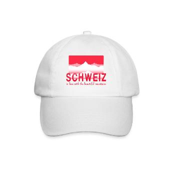 Montagnes de Suisse - Casquette classique - blanc/blanc - Devant