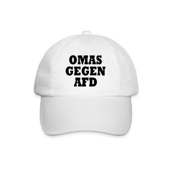 Omas gegen afd - Baseballkappe - Weiß/Weiß - Vorne