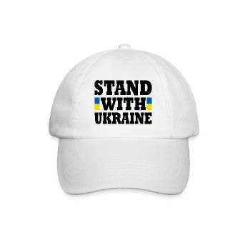stand with ukraine - Baseball Cap - white/white - Front
