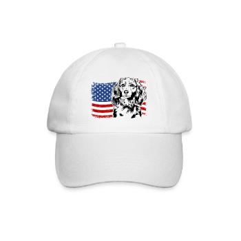 Nederlandse Kooikerhondje Amerika Flag Dogs - Casquette classique - blanc/blanc - Devant