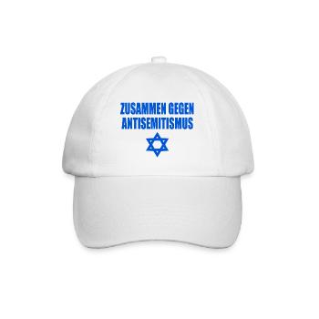 zusammen gegen antisemitismus - Baseballkappe - Weiß/Weiß - Vorne