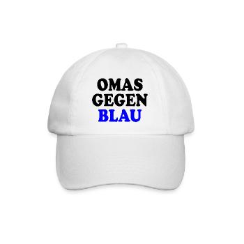 Omas gegen blau - Baseballkappe - Weiß/Weiß - Vorne