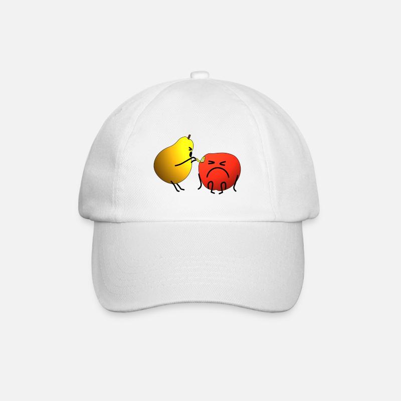 Apfel und Birne - Baseballkappe - Weiß/Weiß