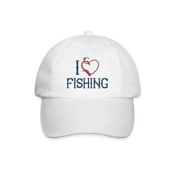 I Love Fishing - Baseball Cap - white/white - Front