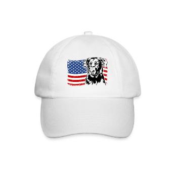 BEAUCERON America Flag Dogs Wilsigns - Baseball Cap - white/white - Front