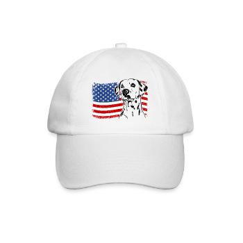 Dalmatiens Amérique Flag Dogs Wilsigns - Casquette classique - blanc/blanc - Devant