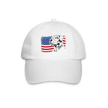 Dogo Argentino Amérique Flag Chiens Chien Wilsigns - Casquette classique - blanc/blanc - Devant