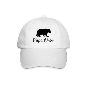 Papa Père Ours Cadeau d’anniversaire Italie Drôle - Casquette classique - blanc/blanc - Devant