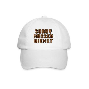 Sorry Ausser Dienst - Baseballkappe - Weiß/Weiß - Vorne