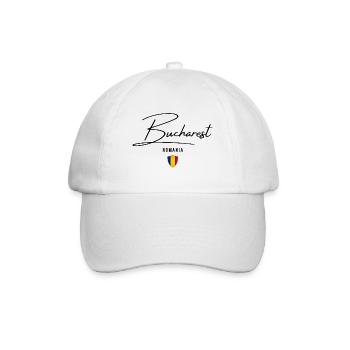 Ich liebe Bukarest, rumänischer Stolz - Baseballkappe - Weiß/Weiß - Vorne