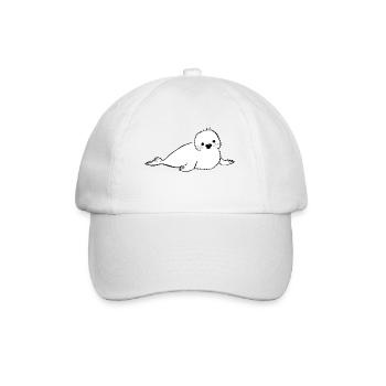 Robbe is dancing - Baseball Cap - white/white - Front