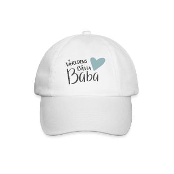 Der weltbeste Baba - Baseballkappe - Weiß/Weiß - Vorne