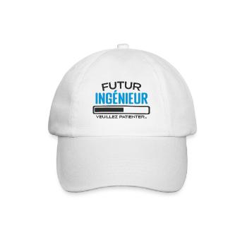 Futur Ingénieur Idée Cadeau Futur Ingénieur - Casquette classique - blanc/blanc - Devant