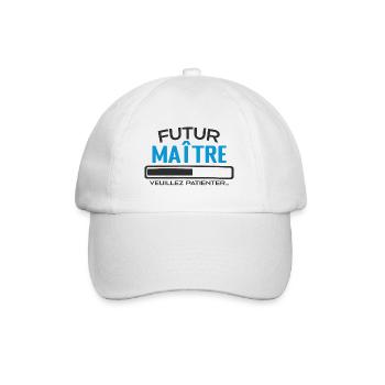 Futur Maître Idée Cadeau Futur Maître - Casquette classique - blanc/blanc - Devant