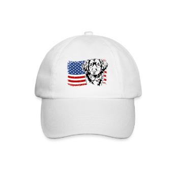 Nova Scotia Duck Tolling Retriever America Flag - Baseball Cap - white/white - Front