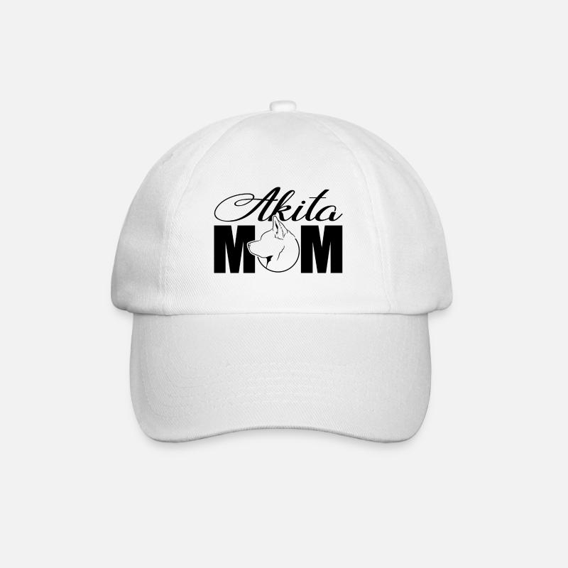 Akita Profil Mom Hunde Hund Wilsigns - Baseballkappe - Weiß/Weiß