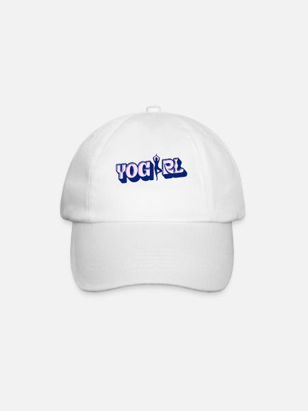 YOGirl - das Must-have für Yoga-Mädels - Baseballkappe - Weiß/Weiß
