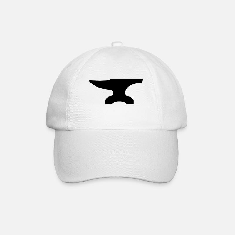 Amboss Schwarz Black - Baseballkappe - Weiß/Weiß
