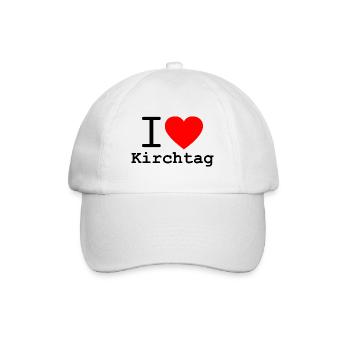 i love Kirchtag - ich liebe das Kirchtagsfest - Baseballkappe - Weiß/Weiß - Vorne