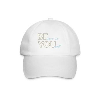 BElieve in YOUrself – 2 Farben - Baseballkappe - Weiß/Weiß - Vorne