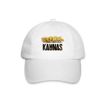 Kaunas Lithuania Skyline City Home Love Gold - Baseball Cap - white/white - Front