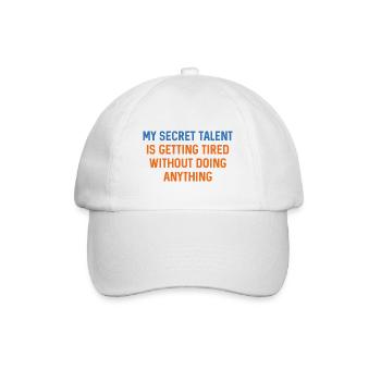 Mon talent secret se fatigue - Casquette classique - blanc/blanc - Devant