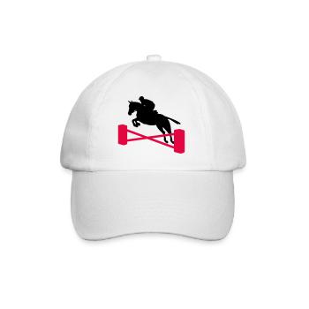 show jumping - Baseball Cap - white/white - Front