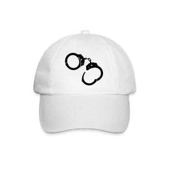 Handschellen Handcuffs - Baseballkappe - Weiß/Weiß - Vorne