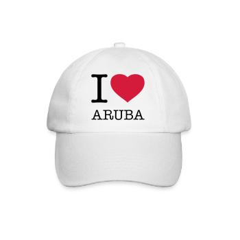 I LOVE ARUBA - Baseballkappe - Weiß/Weiß - Vorne