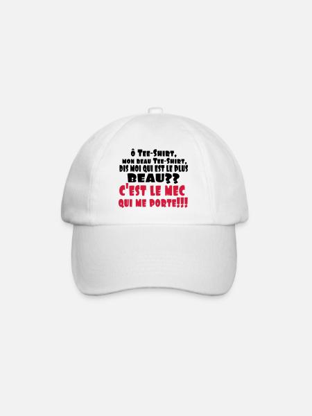 LE PLUS BEAU,citations,drôle,message,célibataire - Casquette classique - blanc/blanc