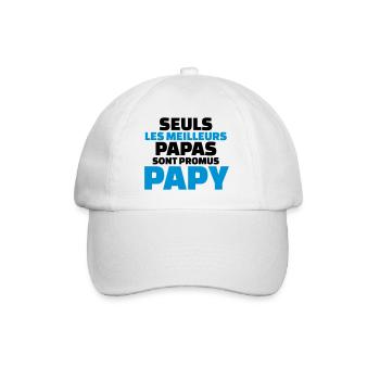 seuls les meilleurs papas sont promus papy - Casquette classique - blanc/blanc - Devant