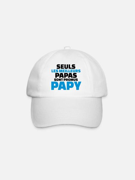 seuls les meilleurs papas sont promus papy - Casquette classique - blanc/blanc