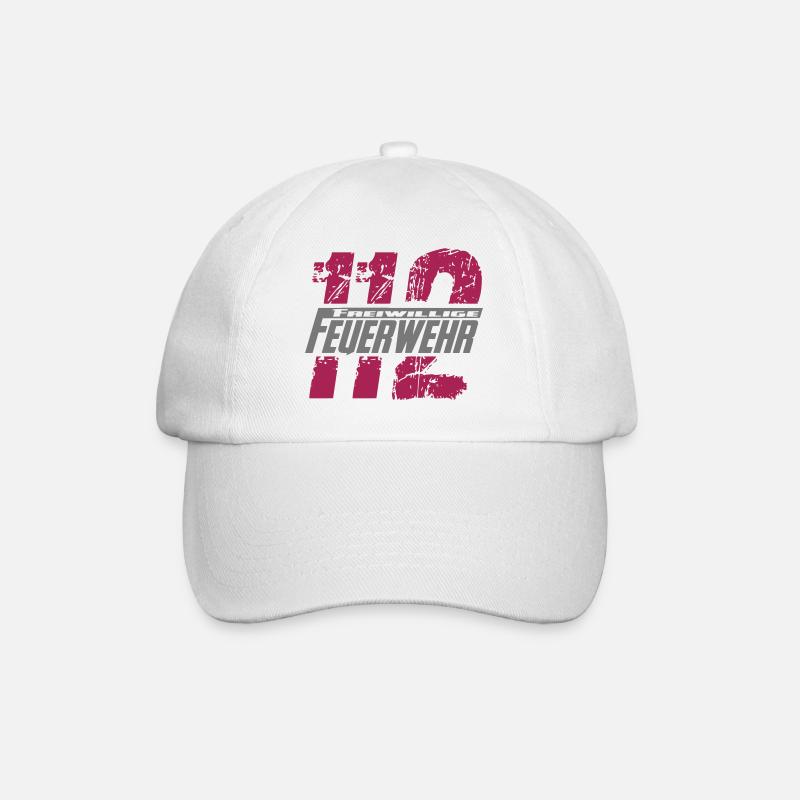 112 Freiwillige Feuerwehr - Baseballkappe - Weiß/Weiß