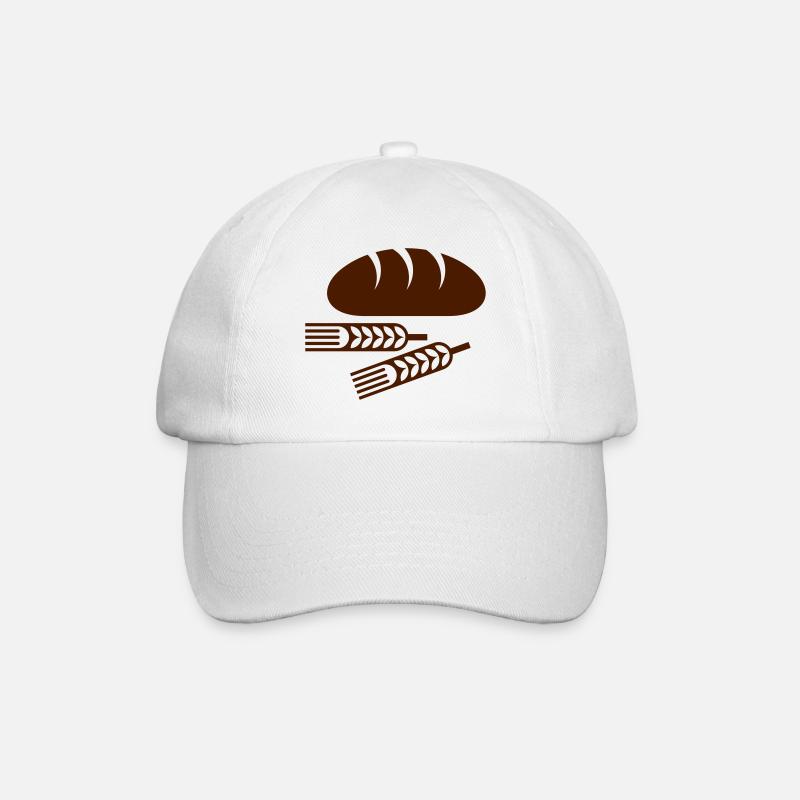 Brot - Baseballkappe - Weiß/Weiß