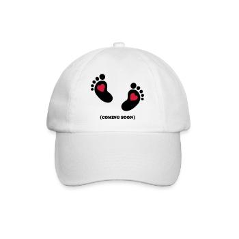 Baby - coming soon - 2c - Baseball Cap - white/white - Front