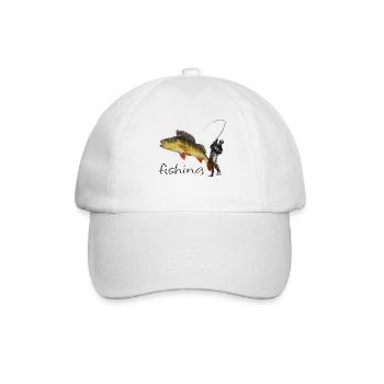 Fishing - Baseball Cap - white/white - Front