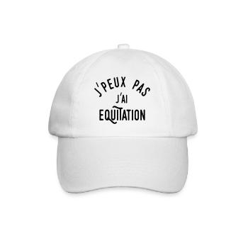 j'peux pas j'ai équitation - Casquette classique - blanc/blanc - Devant
