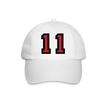 Le numéro 11 - numéro onze - Casquette classique - blanc/blanc - Devant